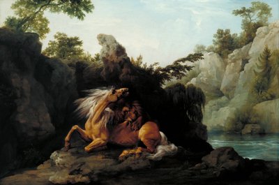 Cavallo divorato da un leone da George Stubbs
